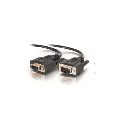 15m DB9 RS232 M/F Extension Cable - Black